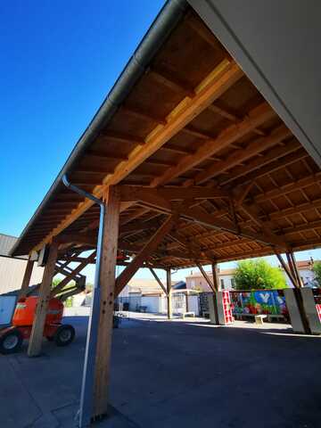 Chantier d'un système de protection anti pigeon à Muret